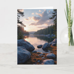 Mountain Lake Fathers Day Vista Card