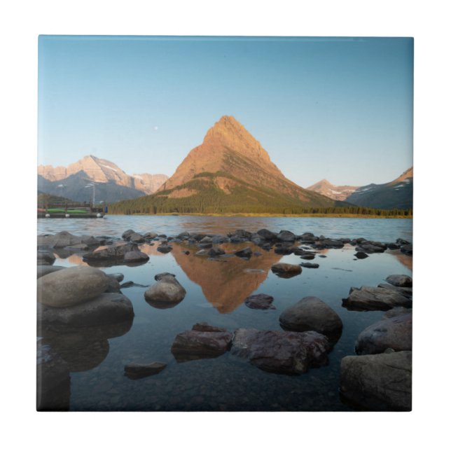 Mountain Lake | Glacier National Park Ceramic Tile (Front)
