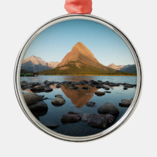 Mountain Lake   Glacier National Park Metal Ornament