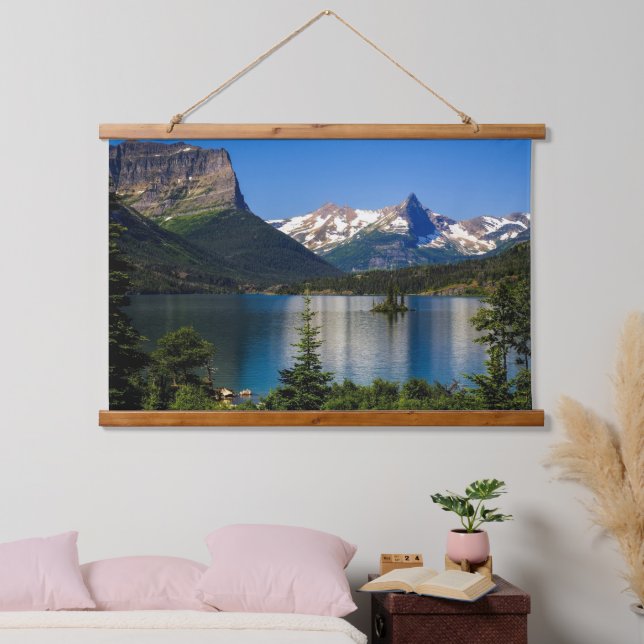 Mountain Lake Hanging Tapestry (Bedroom)