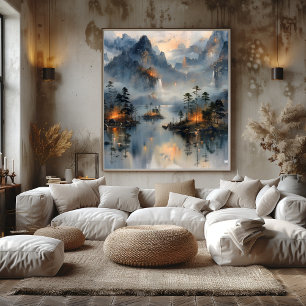 Mountain Lake: Impressionist and Realist Poster