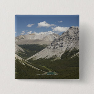 Mountain Lake In A Valley With Blue Sky 15 Cm Square Badge