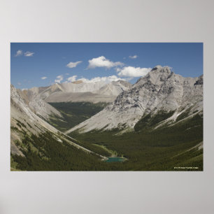 Mountain Lake In A Valley With Blue Sky Poster