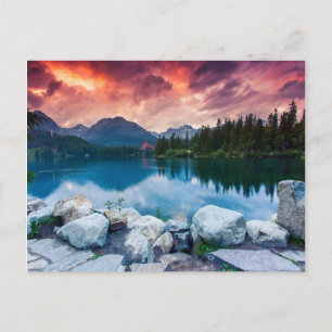 Mountain lake in National Park High Tatra 2 Postcard