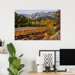 Mountain Lake in Scenic Estes Park Poster
