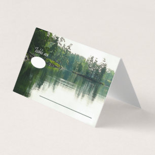 Mountain Lake Reflection rustic wedding guests