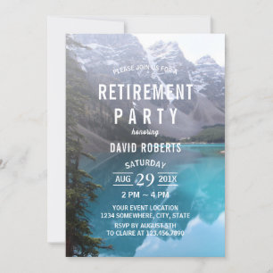 Mountain Lake Retirement Party Invitation