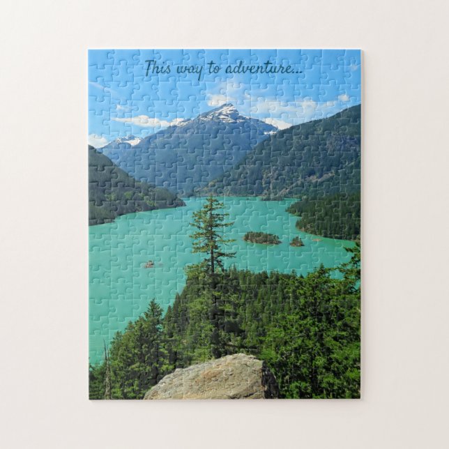 Mountain Lake Scenery in North Cascades WA Jigsaw Puzzle (Vertical)