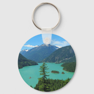 Mountain Lake Scenery in Washington Key Ring