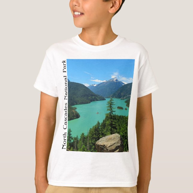Mountain Lake Scenery National Park Washington T-Shirt (Front)