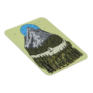 Mountain Lake Serenity: Sunset Adventure Awaits Magnet
