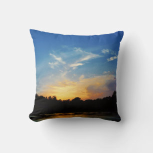 Mountain Lake Sunset Cushion