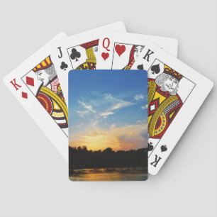 Mountain Lake Sunset Playing Cards