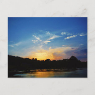 Mountain Lake Sunset Postcard