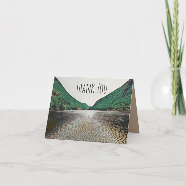 Mountain Lake Thank You Card (Front)