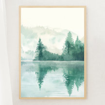Mountain Lake Tranquil Print 2 of 3 Poster