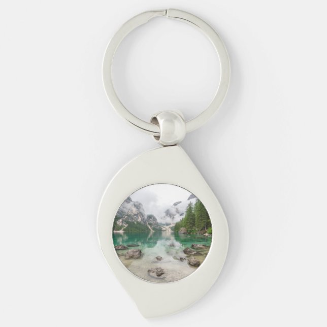 Mountain Lake View Key Ring (Front)