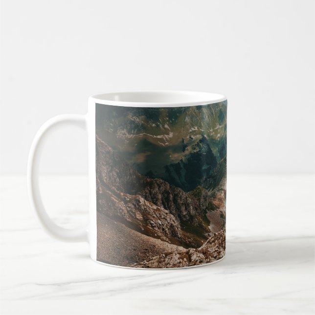 Mountain Lake Wildlife: Elevated Serenity Coffee Mug (Left)