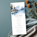 Mountain Lake Winter Landscape Wedding Program<br><div class="desc">It’s very easy to customise,  with your personal details. If you need any other matching product or customisation,  kindly message via Zazzle.</div>