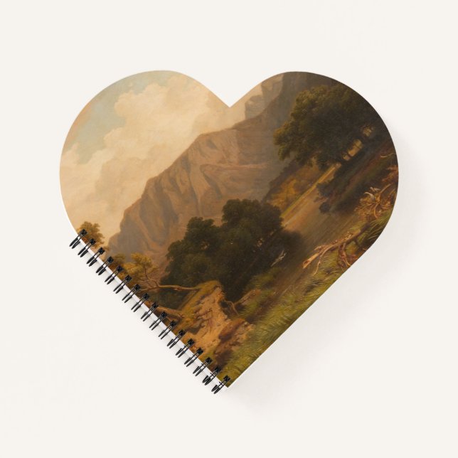 Mountain Lake with Herons – Heinrich Funk Notebook (Front)