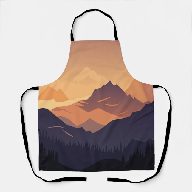 Mountain landscape adventure apron (Front)