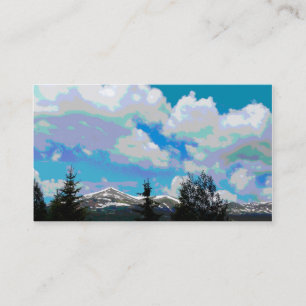 mountain landscape art business card template