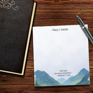 Mountain Landscape Bible Verse  Notepad