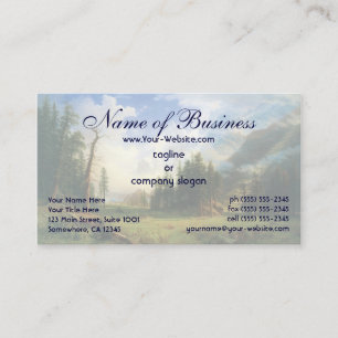 Mountain Landscape, Bierstadt, Hudson River School Business Card