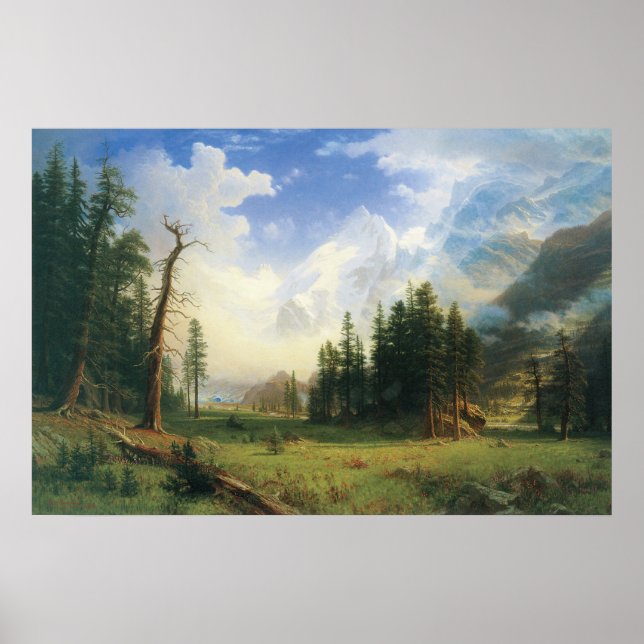 Mountain Landscape by Albert Bierstadt Poster (Front)