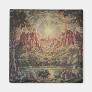 Mountain Landscape (by Konstantin Bogaevsky) Magnet