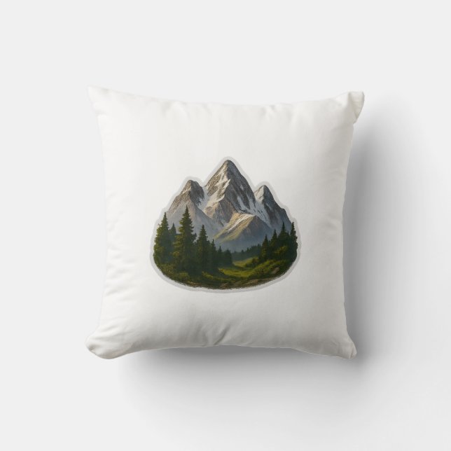 Mountain Landscape Design Cushion (Front)