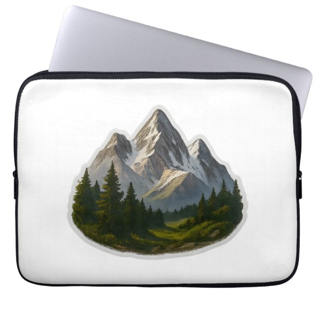 Mountain Landscape Design Laptop Sleeve (Front)