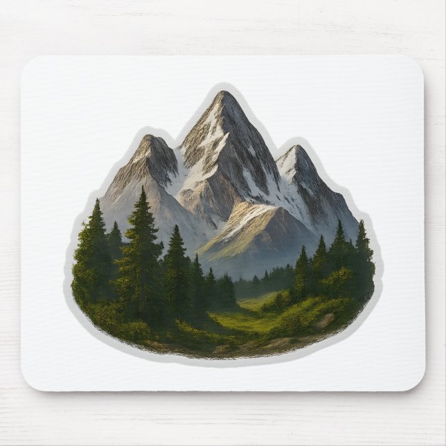 Mountain Landscape Design Mouse Pad (Front)