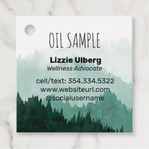 Mountain Landscape Essential Oil Sample Favour Tags