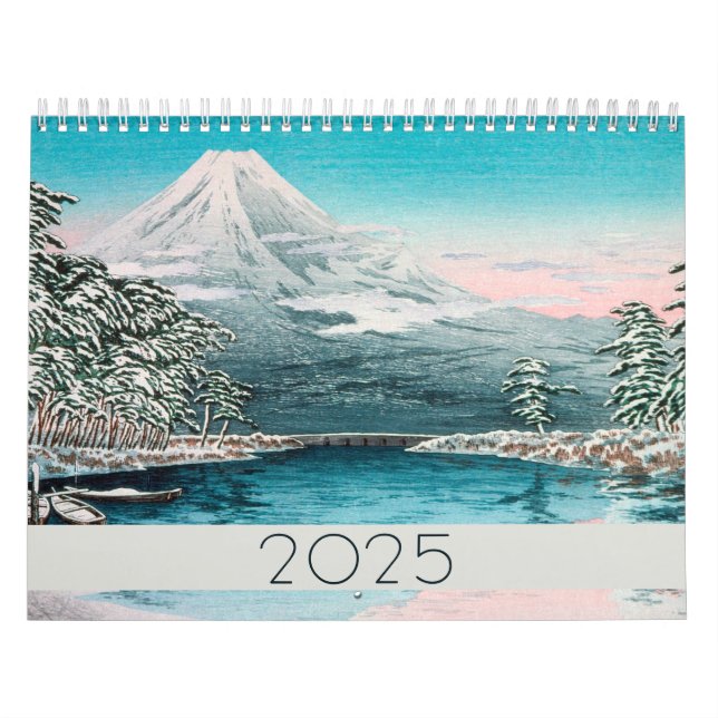Mountain Landscape Fine Art 2024 Vintage Style Calendar (Cover)