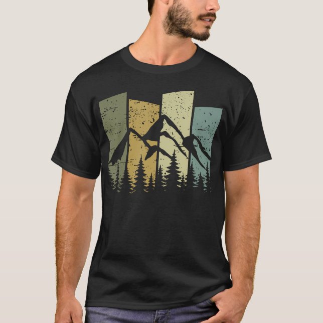 Mountain Landscape Forest Trees Nature T-Shirt (Front)