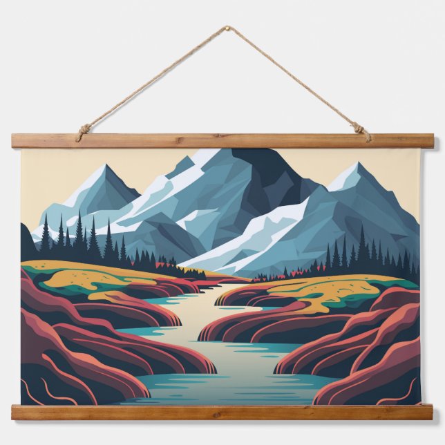  Mountain landscape Hanging Tapestry (Front)
