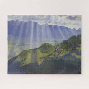 Mountain Landscape in Switzerland (Serebriakova) Jigsaw Puzzle