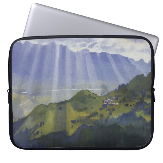 Mountain Landscape in Switzerland (Serebriakova) Laptop Sleeve (Front)