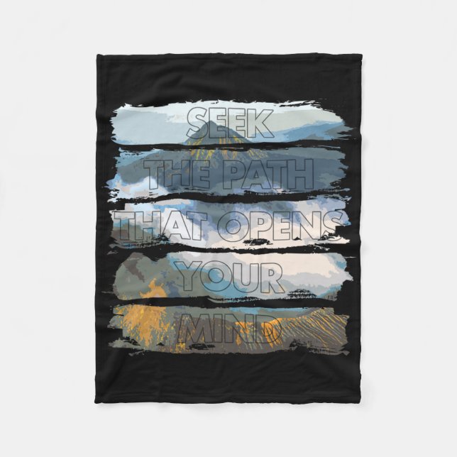 Mountain Landscape - Mindfulness  Fleece Blanket (Front)