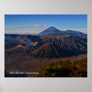 Mountain Landscape Mount Bromo Indonesia Travel Poster