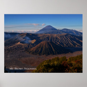 Mountain Landscape Mount Bromo Indonesia Travel Poster