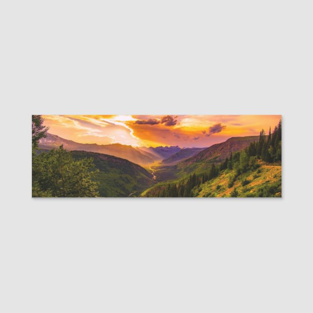 mountain landscape name tag (Front)