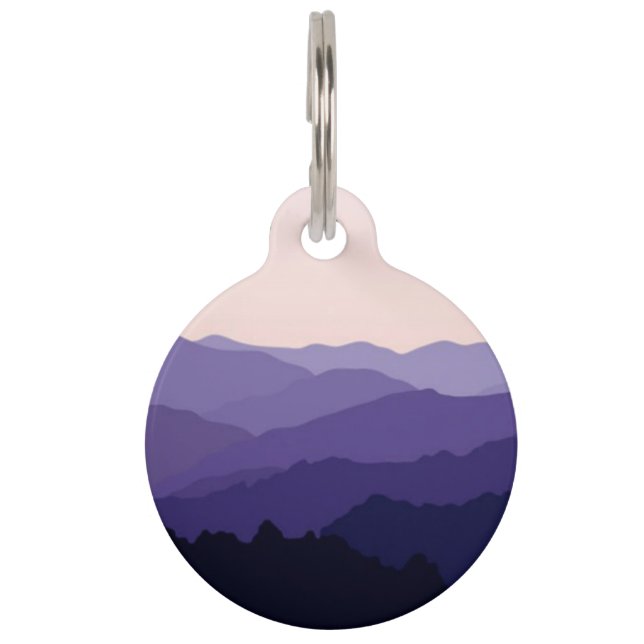 Mountain Landscape Pet ID Tag (Front)