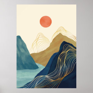 Mountain landscape poster