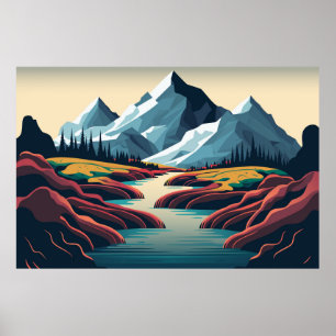 Mountain landscape poster