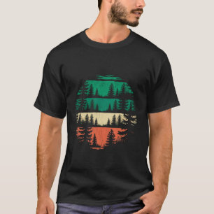 Mountain Landscape Reflection Forest Trees Outdoor T-Shirt