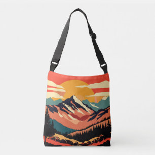 Mountain Landscape Scene Art Crossbody Bag