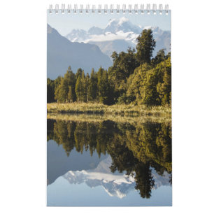 Mountain Landscape Small, White Calendar