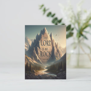 Mountain Landscape THE LORD IS MY ROCK PSALM 18:2 Postcard